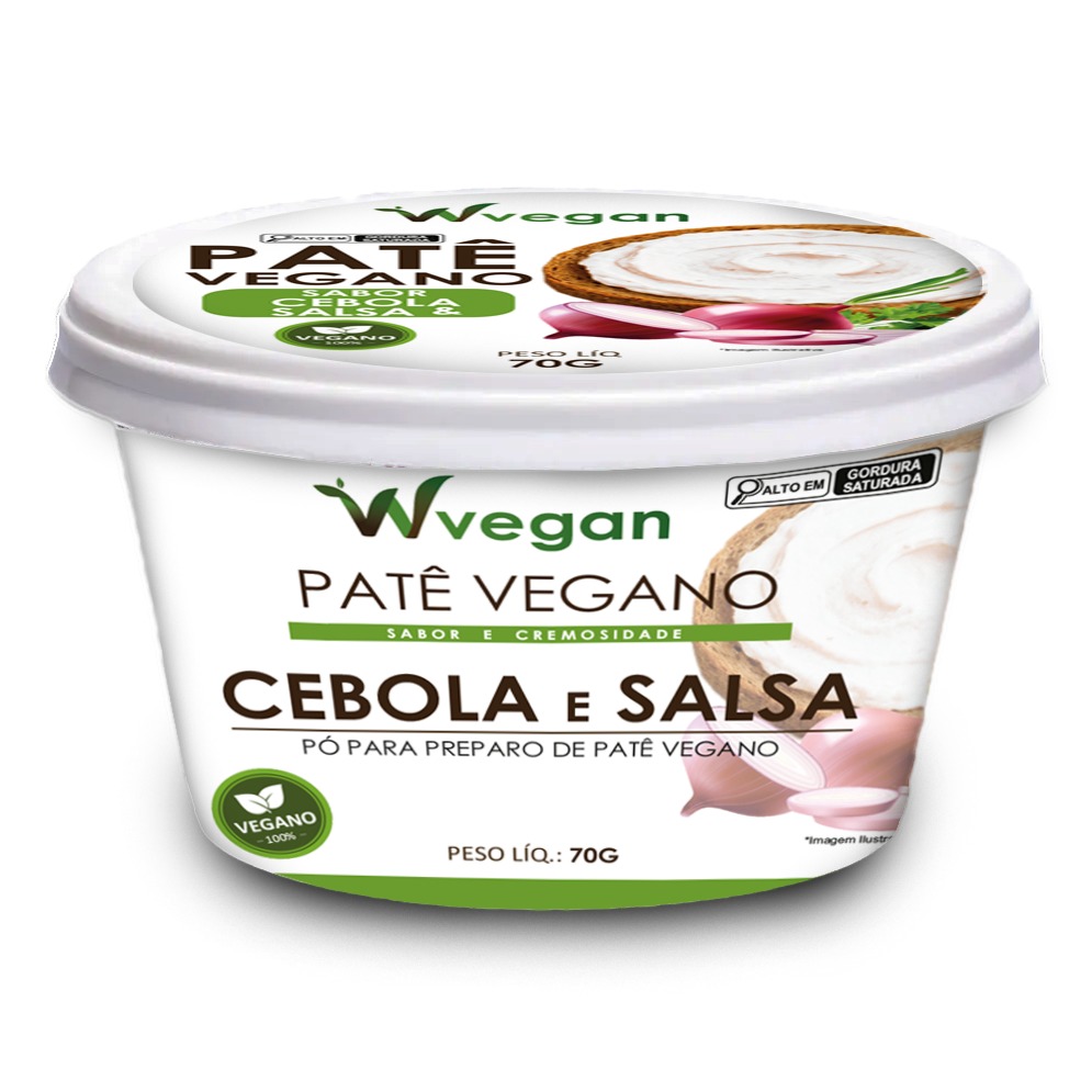 Patê 70g Sabor Cebola e Salsa WVegan - Pó para preparo